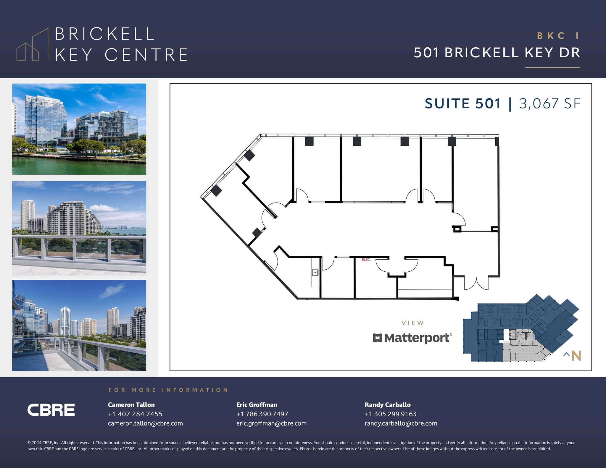 501 Brickell Key Dr, Miami, FL à louer Plan de site– Image 1 sur 9