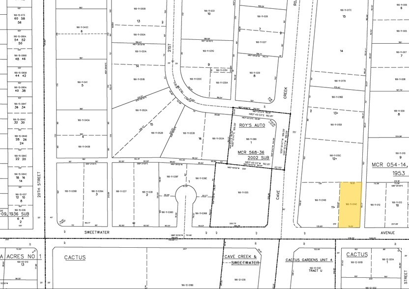 2150 E Sweetwater Ave, Phoenix, AZ à vendre - Plan cadastral – Image 2 sur 3