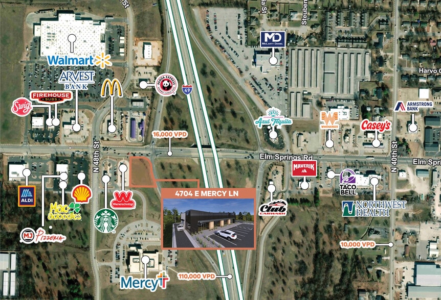 4704 Mercy Ln, Springdale, AR à louer - Aérien – Image 3 sur 6
