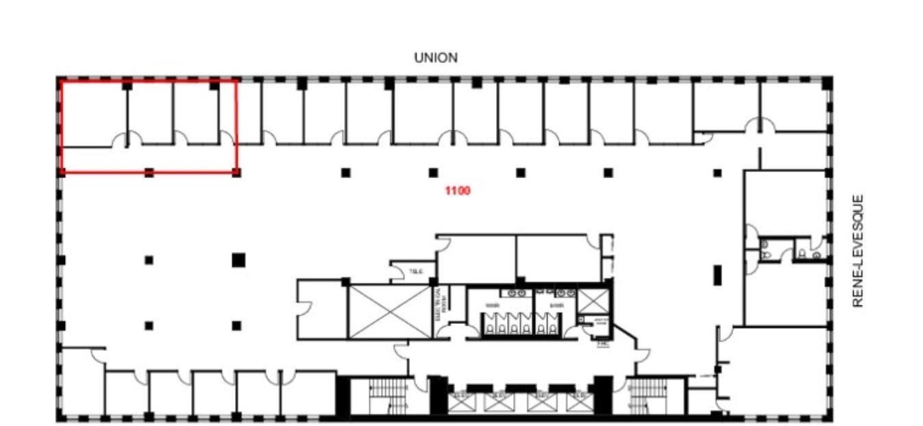 620 Boul René Lévesque O, Montréal, QC à louer Plan d’étage– Image 1 sur 1