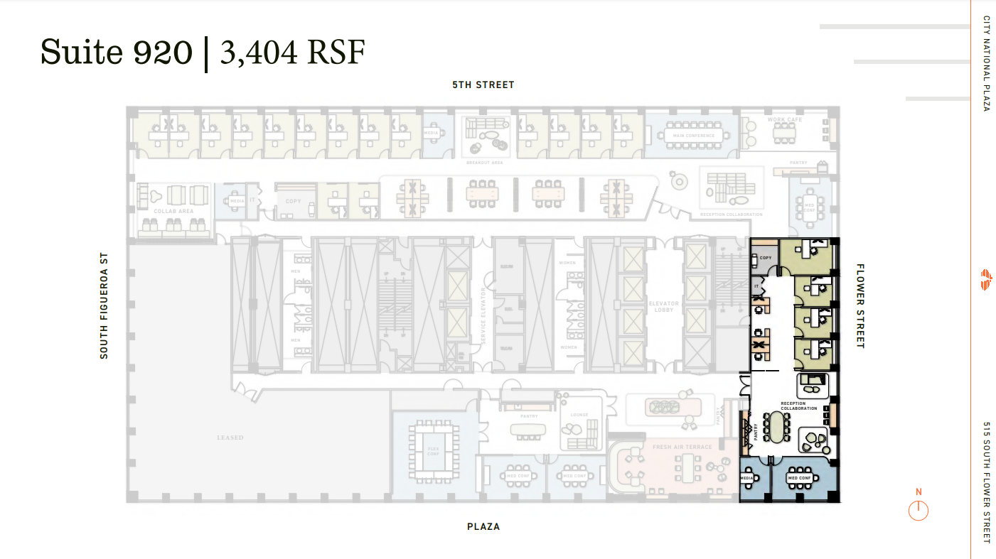 515 S Flower St, Los Angeles, CA à louer Plan d’étage– Image 1 sur 1