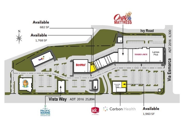 2434-2598 Vista Way, Oceanside, CA à louer Plan de site– Image 1 sur 1