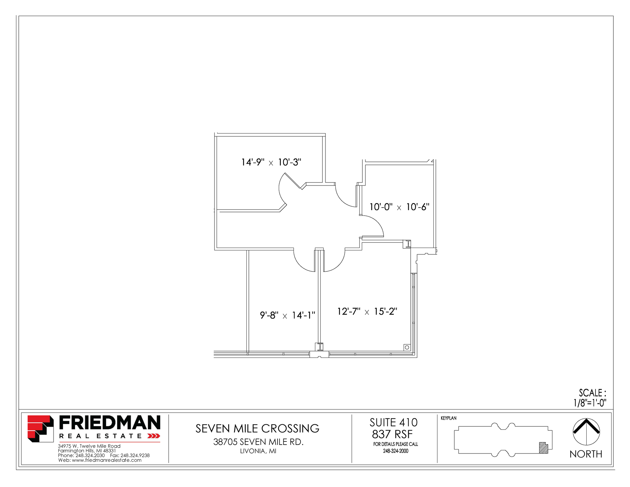 38705 7 Mile Rd, Livonia, MI à louer Plan d’étage– Image 1 sur 1
