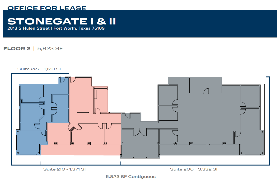 2813 S Hulen St, Fort Worth, TX à louer Plan d’étage– Image 1 sur 1
