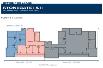 2813 S Hulen St, Fort Worth, TX à louer Plan d’étage– Image 1 sur 1