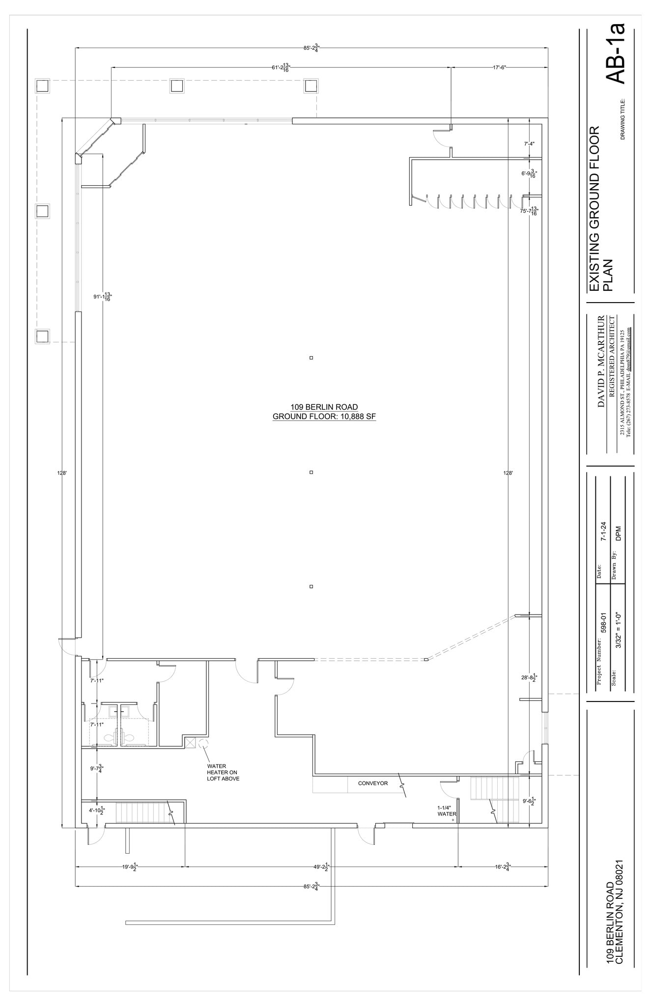 109 Berlin Rd, Clementon, NJ à louer Plan de site– Image 1 sur 1