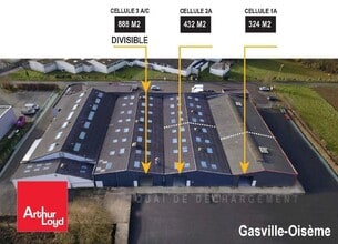 Gasville-Oisème - Vue aérienne vue de carte