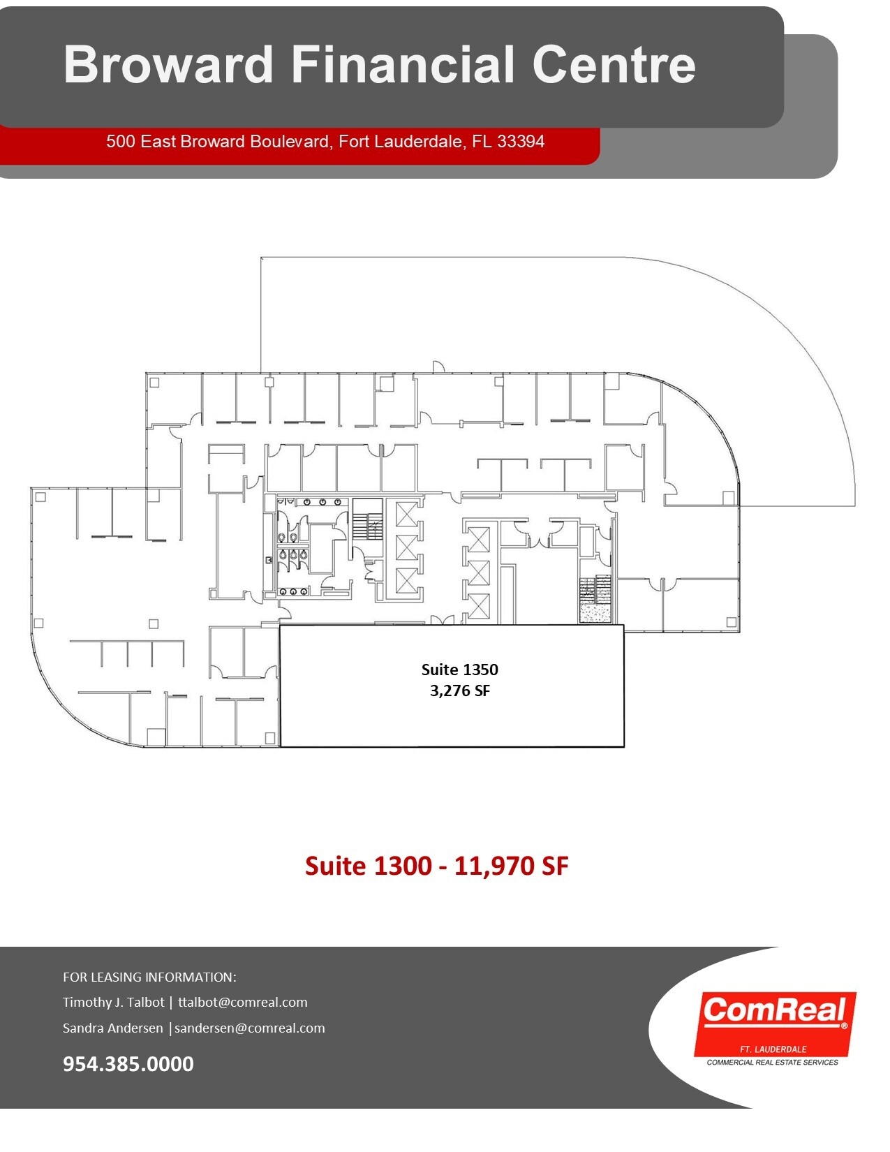 500 E Broward Blvd, Fort Lauderdale, FL à louer Plan d’étage– Image 1 sur 2