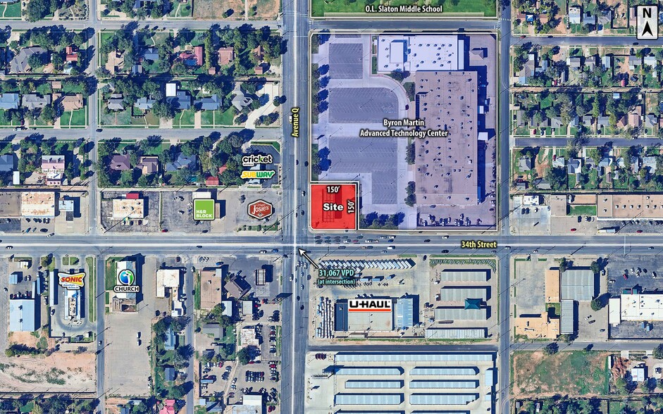 3311 Avenue Q, Lubbock, TX à vendre - Aérien – Image 2 sur 2