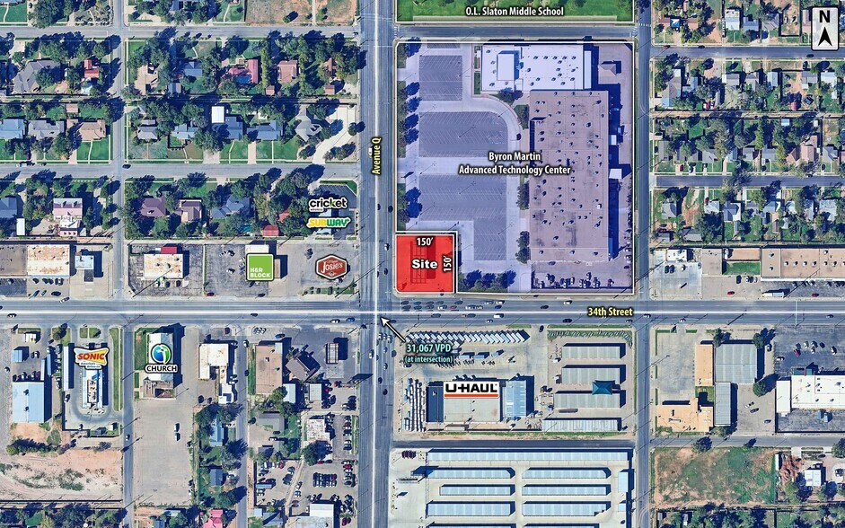 3311 Avenue Q, Lubbock, TX à vendre - Aérien – Image 2 sur 2