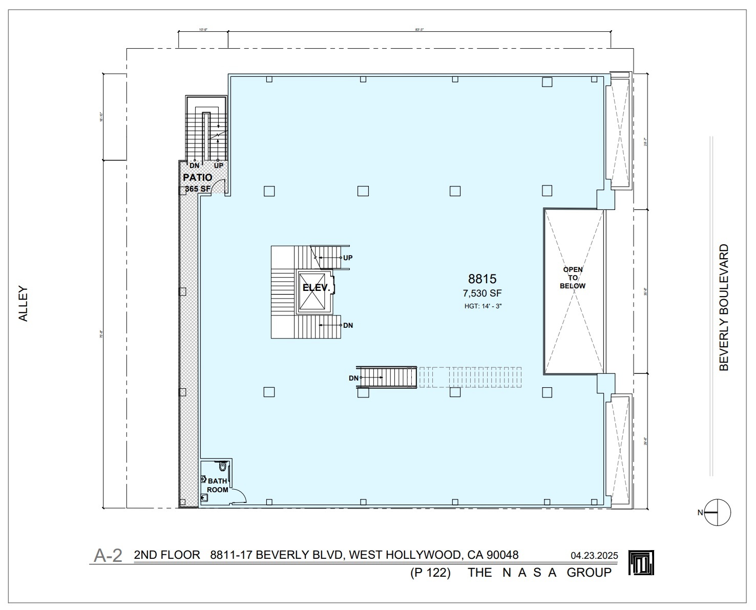 8815-8817 Beverly Blvd, West Hollywood, CA à louer Plan d’étage– Image 1 sur 1