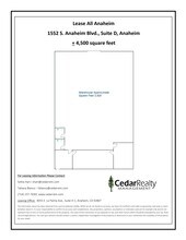 1552 S Anaheim Blvd, Anaheim, CA à louer Plan de site– Image 1 sur 1