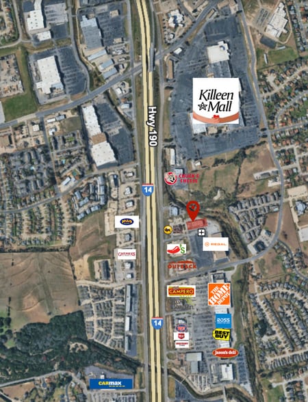 2497 E Central Texas Expy, Killeen, TX à louer - Aérien – Image 3 sur 5