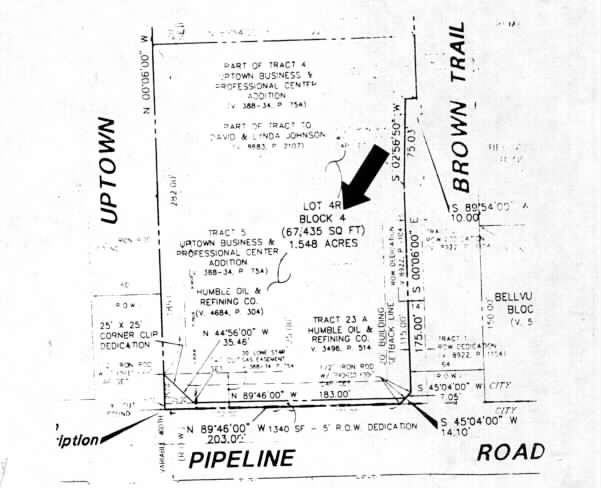 237 E Pipeline Rd, Bedford, TX à louer - Plan cadastral – Image 2 sur 2