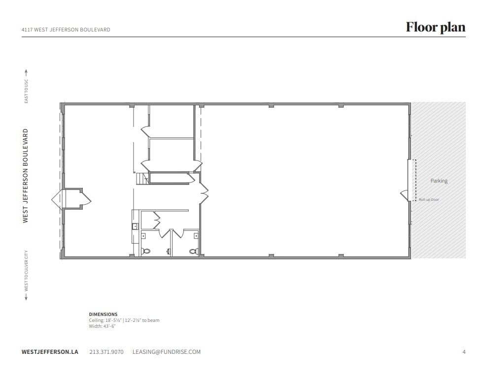 4117 W Jefferson Blvd, Los Angeles, CA à louer Plan d’étage– Image 1 sur 1