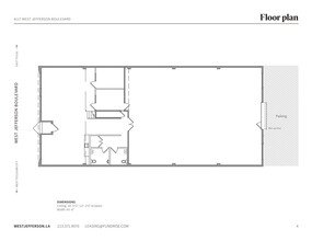 4117 W Jefferson Blvd, Los Angeles, CA à louer Plan d’étage– Image 1 sur 1