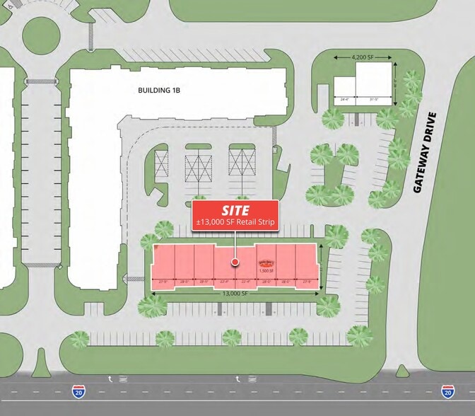 NWC I-20 & Cinema Dr, Hudson Oaks, TX à louer - Plan de site – Image 3 sur 3