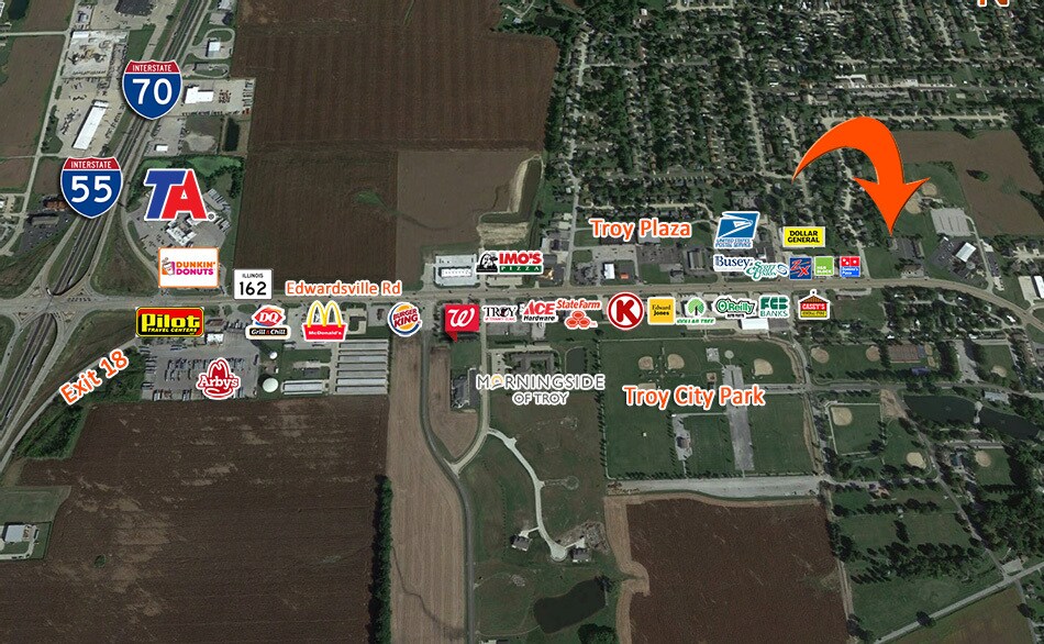 411 Edwardsville Rd, Troy, IL à louer - Aérien – Image 2 sur 2