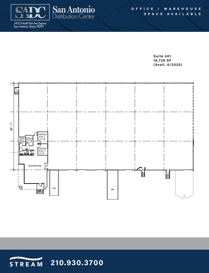 3453 IH-35 N, San Antonio, TX à louer Plan d’étage– Image 1 sur 1