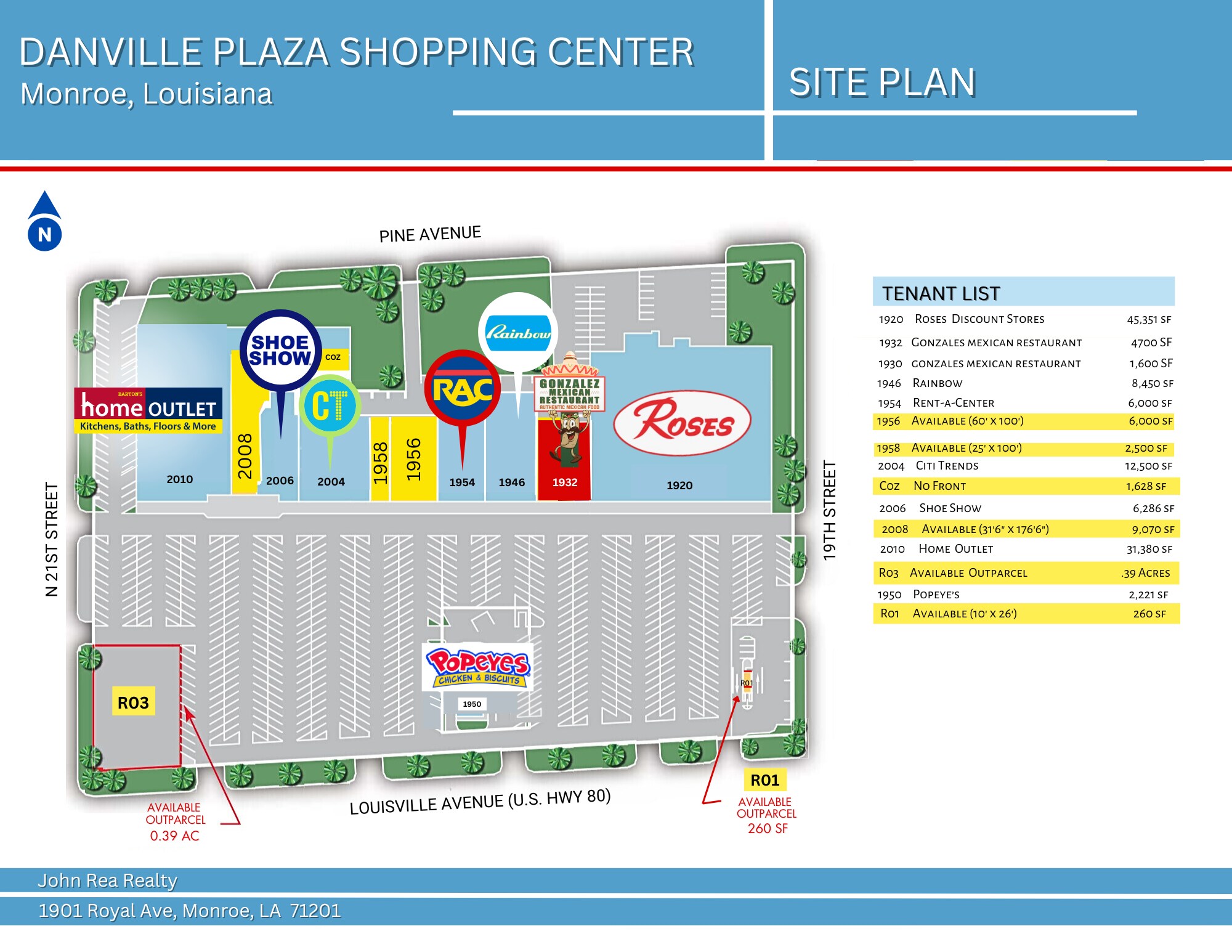 1900-2020 Louisville Ave, Monroe, LA à louer Photo de l’immeuble– Image 1 sur 6
