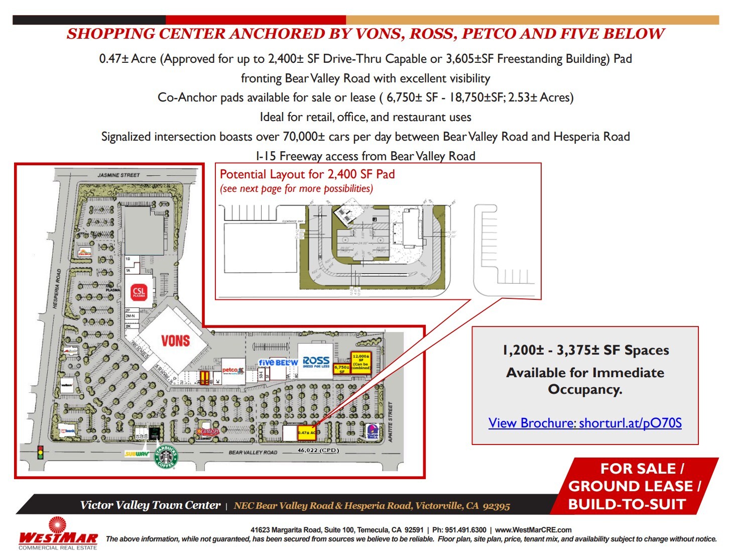 12133 Hesperia Rd, Victorville, CA à louer Plan d’étage– Image 1 sur 1