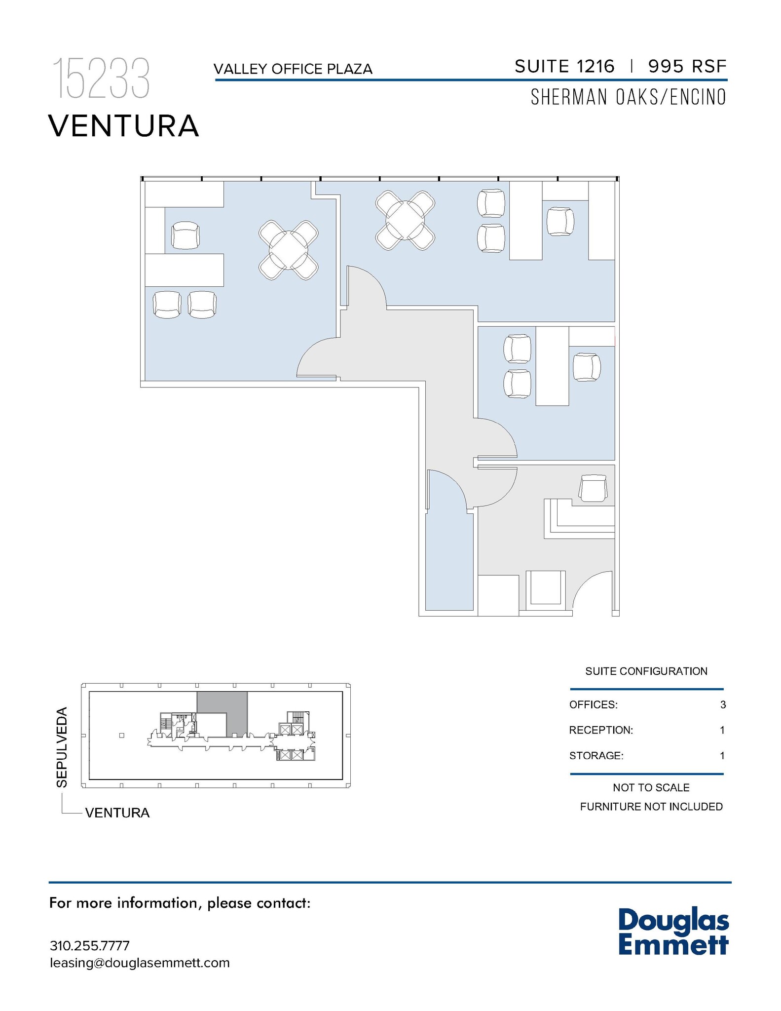 15233 Ventura Blvd, Sherman Oaks, CA à louer Plan d’étage– Image 1 sur 1