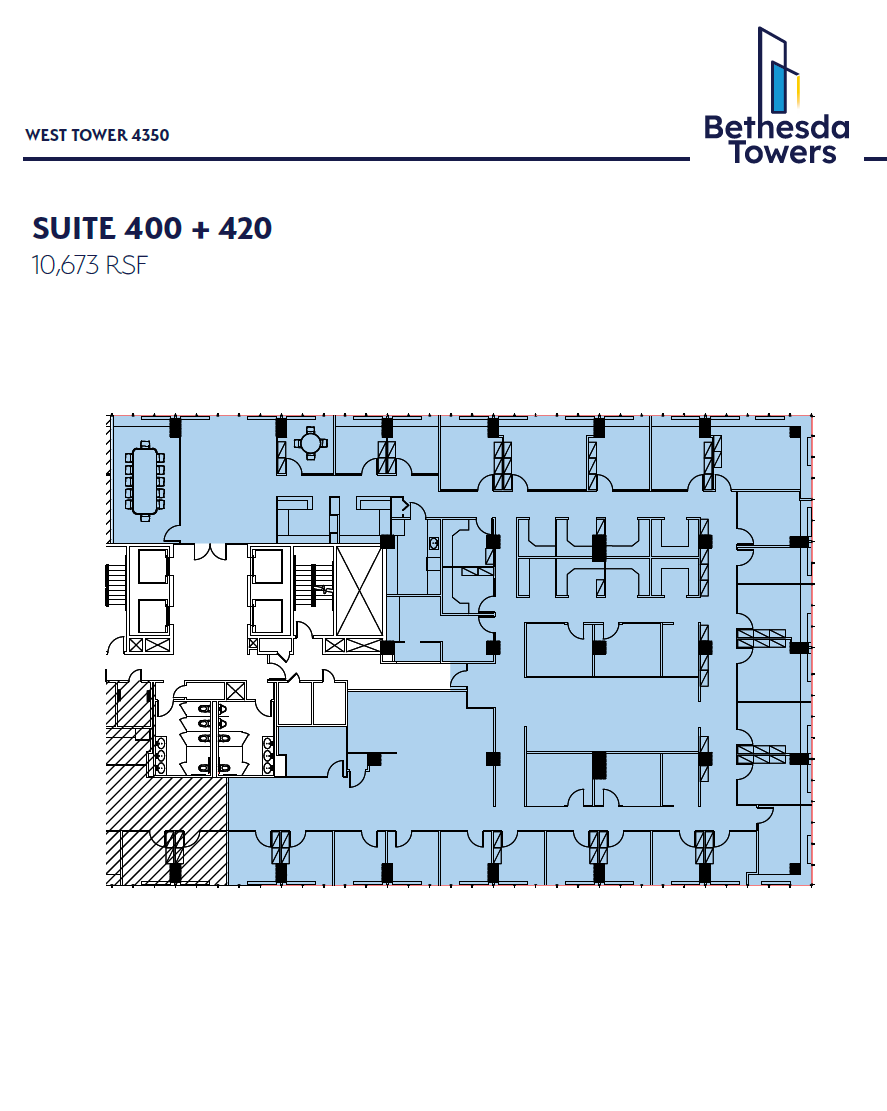 4340 East-West Hwy, Bethesda, MD à louer Plan d’étage– Image 1 sur 2