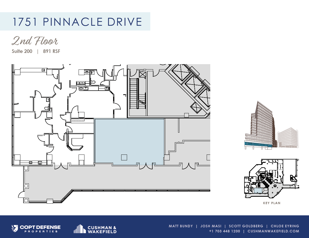 1751 Pinnacle Dr, McLean, VA à louer Plan d’étage– Image 1 sur 1