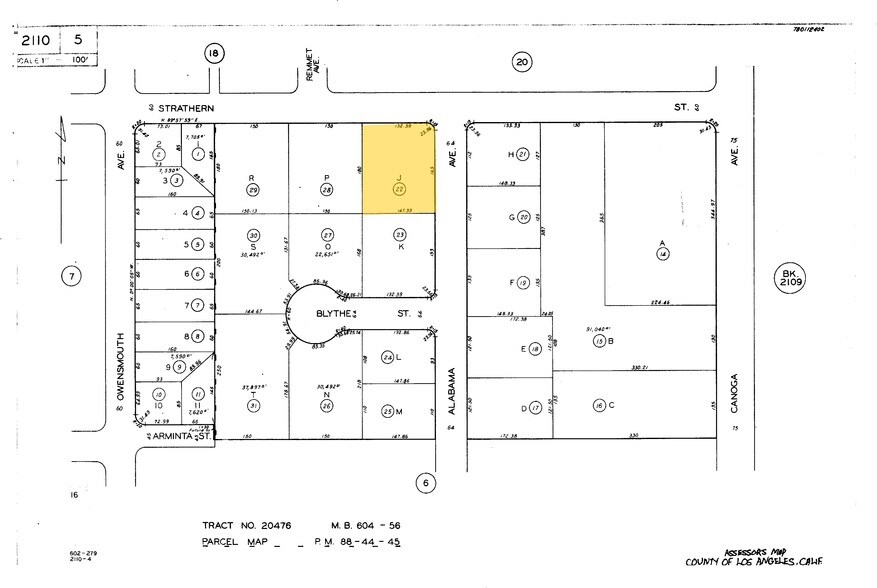7955-7959 Alabama Ave, Canoga Park, Canoga Park, CA à louer - Plan cadastral – Image 2 sur 2