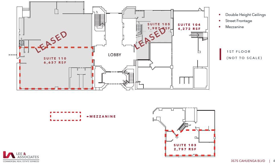 3575 Cahuenga Blvd W, Studio City, CA à louer Plan d’étage– Image 1 sur 1