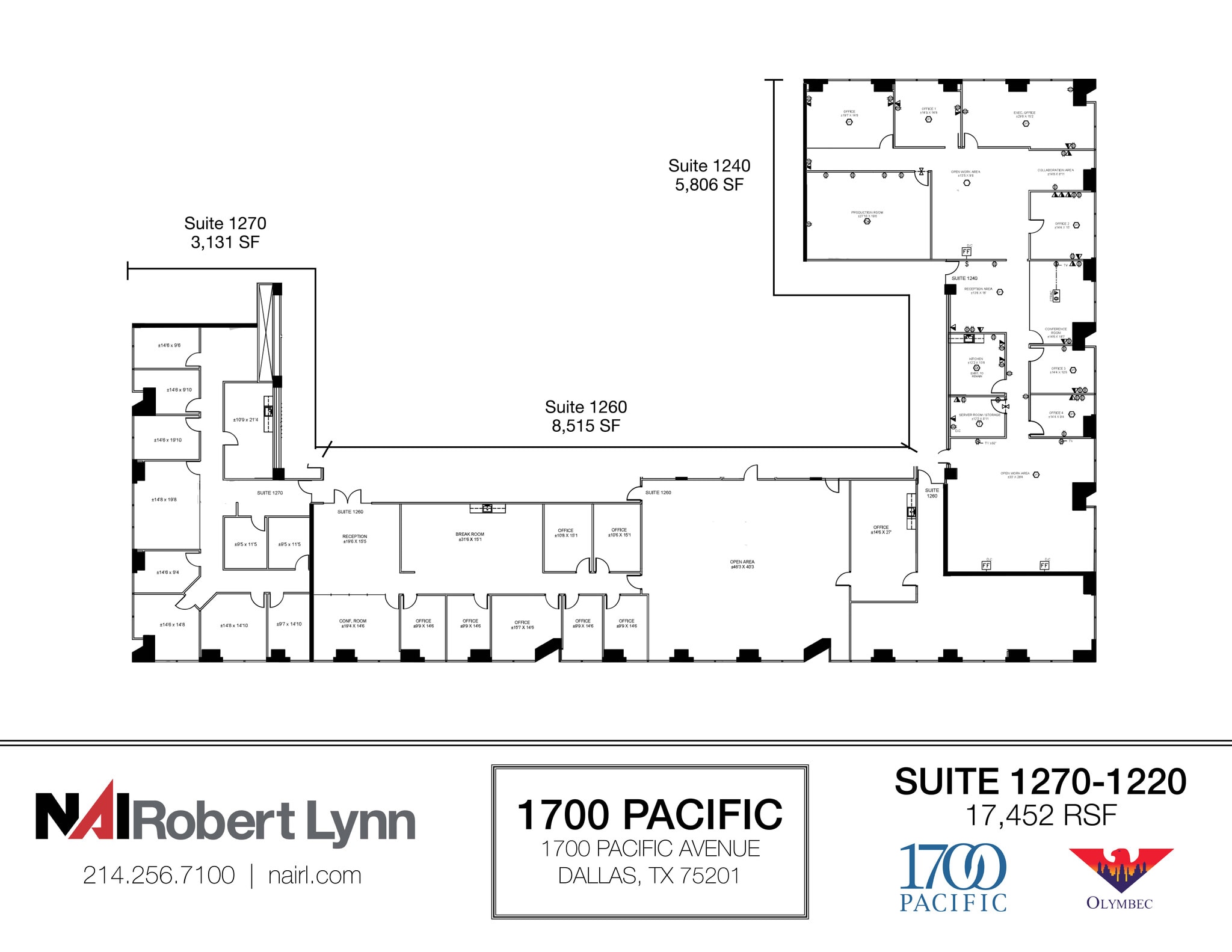1700 Pacific Ave, Dallas, TX à louer Plan d’étage– Image 1 sur 2