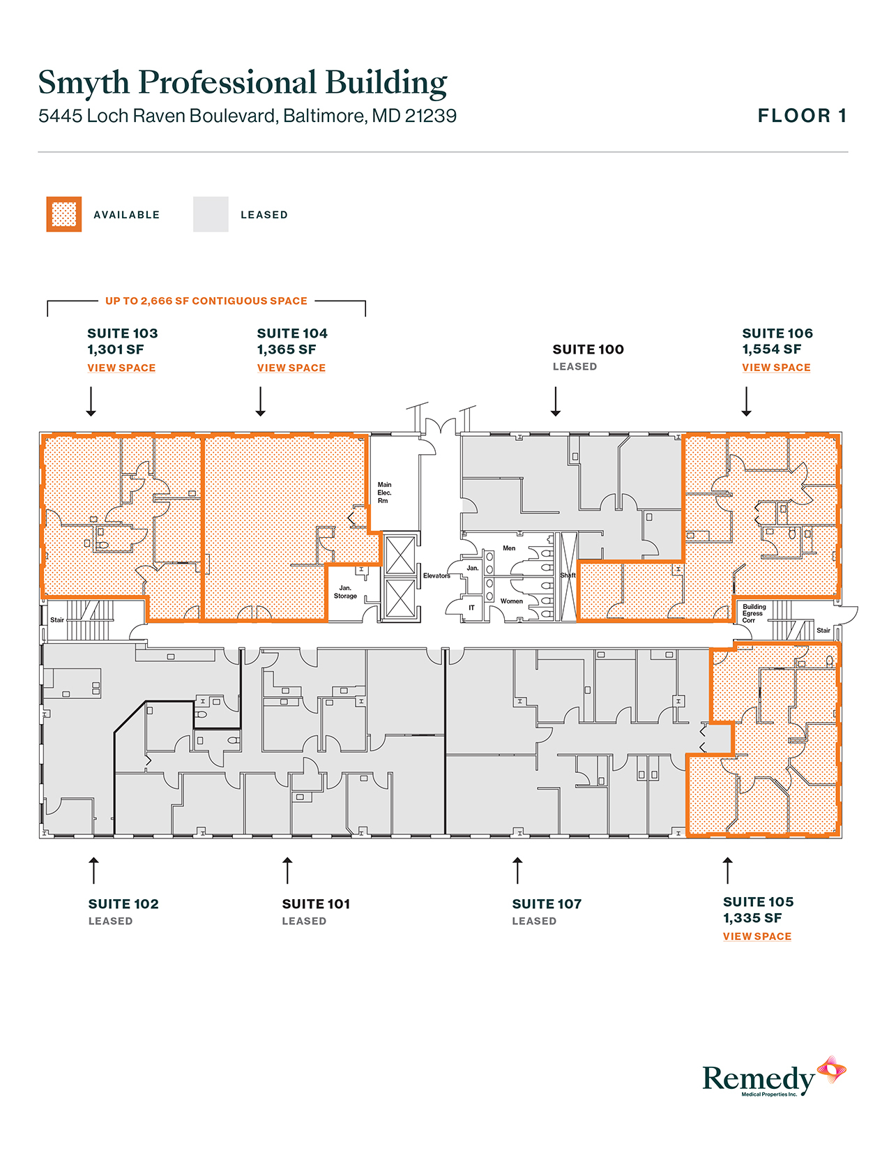 5445-5601 Loch Raven Blvd, Baltimore, MD à louer Plan d’étage– Image 1 sur 4