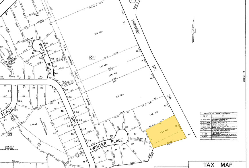 1238 Rt 34, Aberdeen, NJ à louer - Plan cadastral – Image 3 sur 7