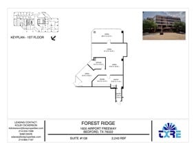 1600 Airport Fwy, Bedford, TX à louer Plan d’étage– Image 1 sur 1
