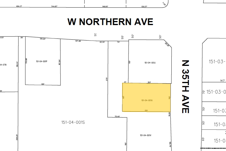 3501 W Northern Ave, Phoenix, AZ à louer - Plan cadastral – Image 3 sur 3