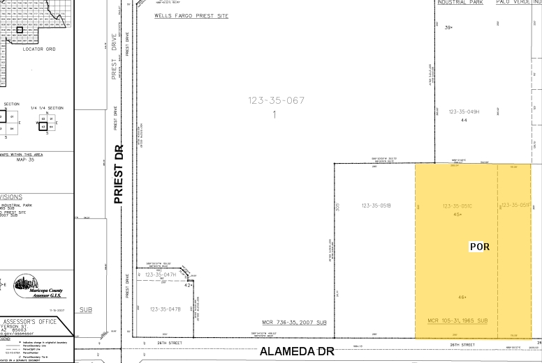 1120 W Alameda Dr, Tempe, AZ à louer - Plan cadastral – Image 2 sur 8