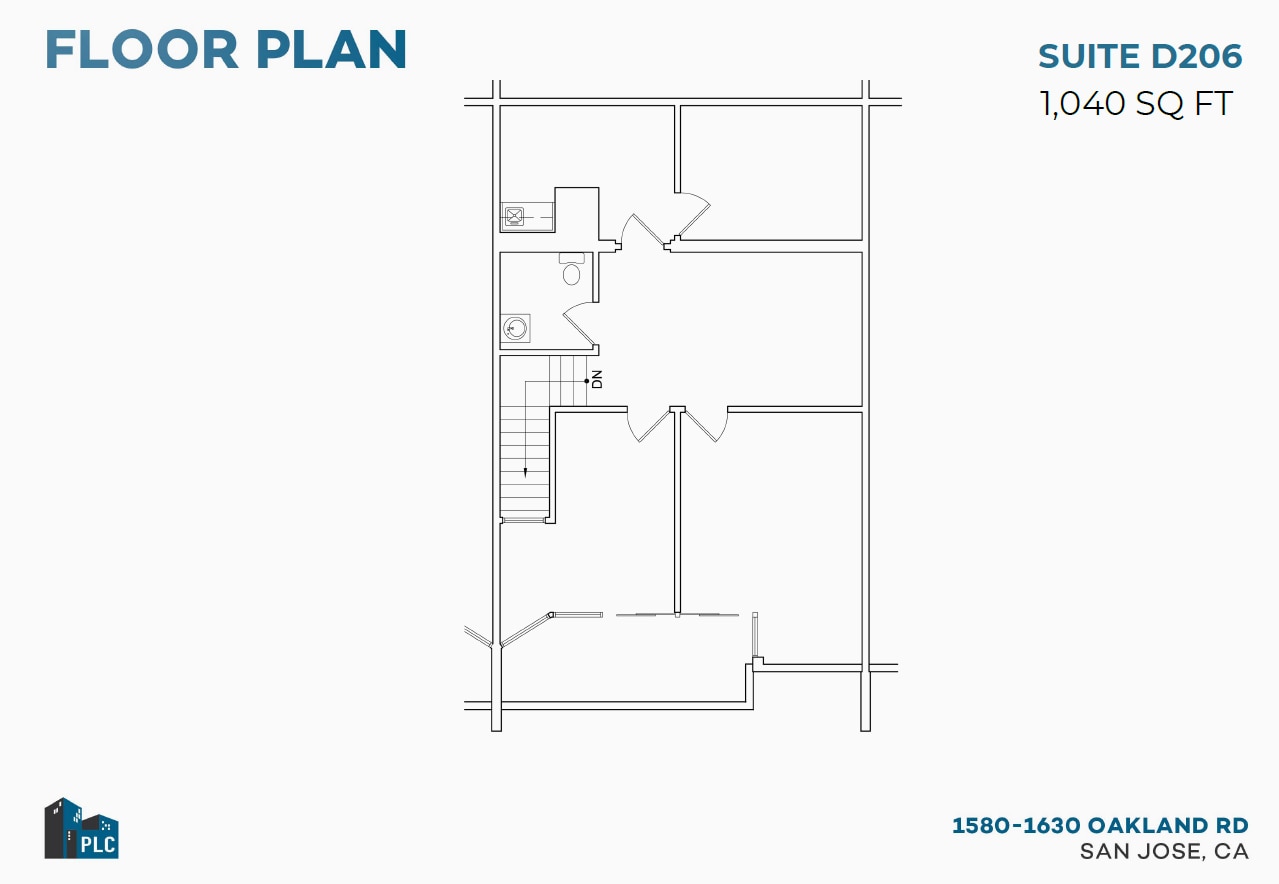 1580 Oakland Rd, San Jose, CA à louer Plan d’étage– Image 1 sur 1