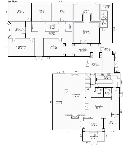 2419 Market St, Wilmington, NC à vendre - Plan d’étage – Image 2 sur 9