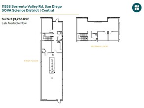 11555 Sorrento Valley Rd, San Diego, CA à louer Plan d’étage– Image 1 sur 1