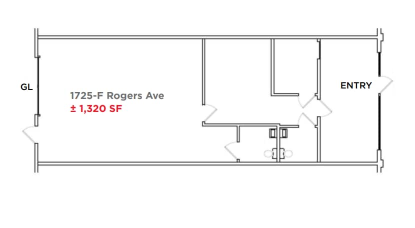 1721-1725 Rogers Ave, San Jose, CA à louer Plan d’étage– Image 1 sur 1