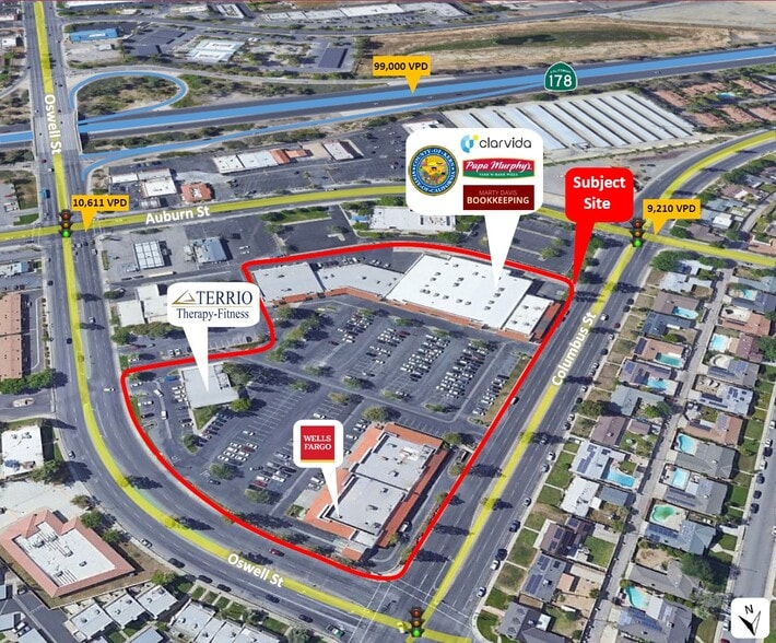 2832-3743 Columbus St, Bakersfield, CA à louer - Aérien – Image 1 sur 18