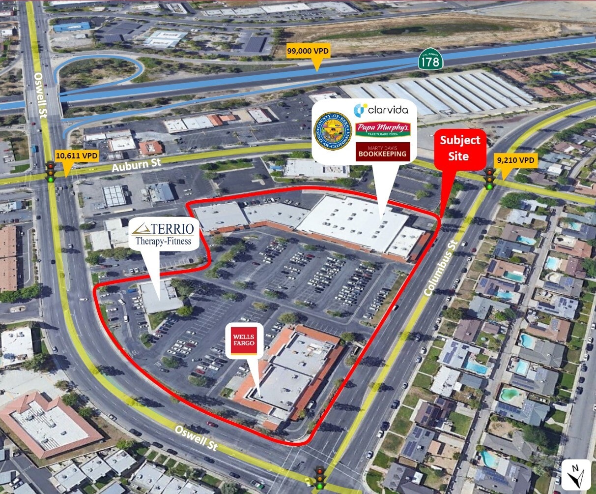 2832-3743 Columbus St, Bakersfield, CA à louer Aérien– Image 1 sur 19