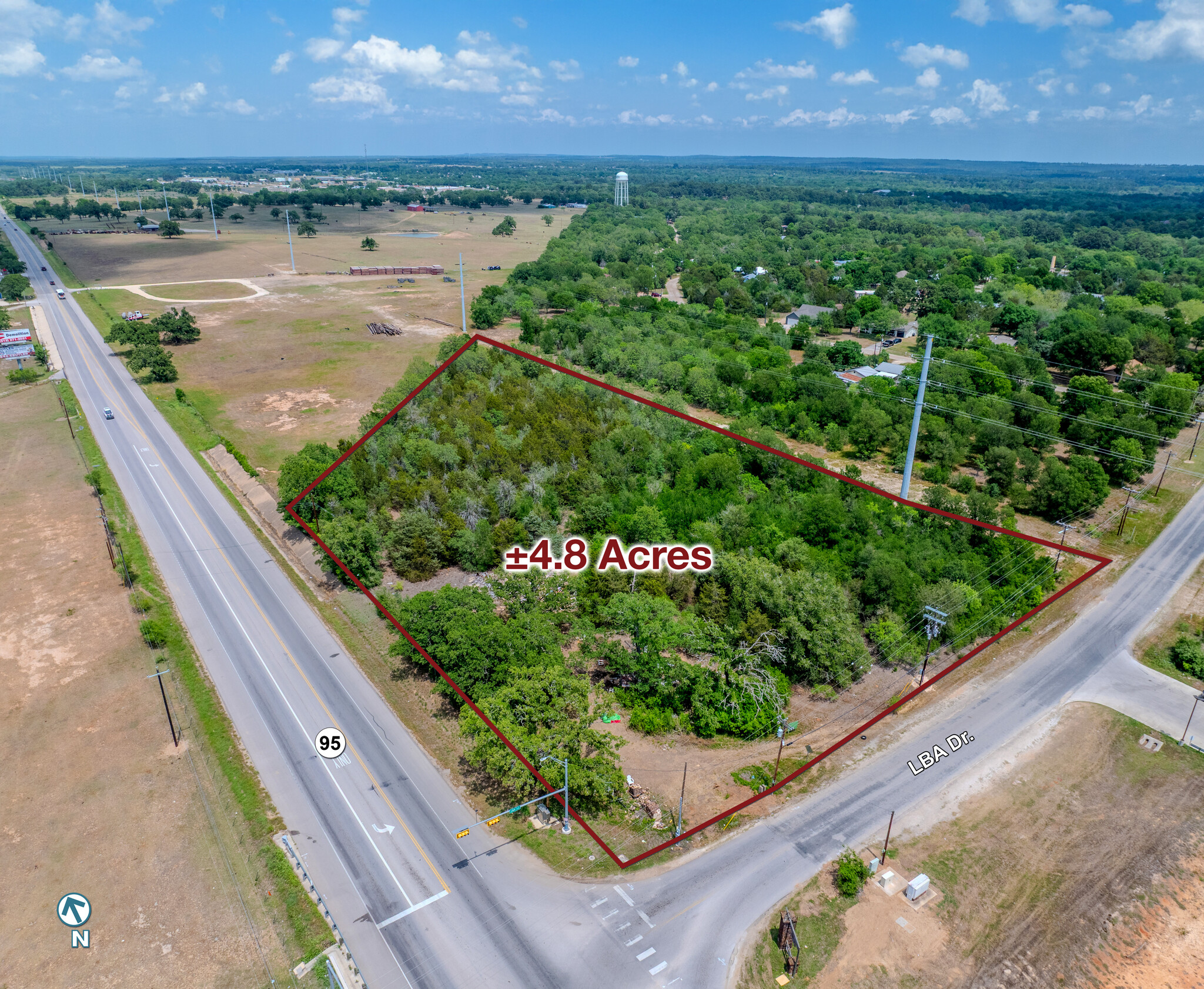 SH 95 & LBA Dr., Bastrop, TX à vendre Aérien– Image 1 sur 5