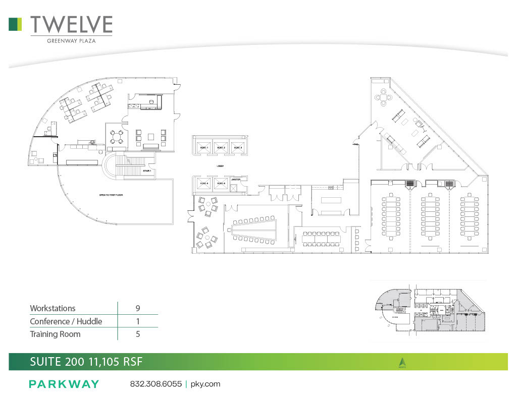12 Greenway Plz, Houston, TX à louer Plan d’étage– Image 1 sur 1