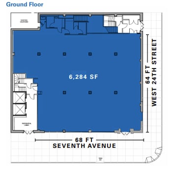 245 Seventh Ave, New York, NY à louer Plan d’étage– Image 1 sur 2