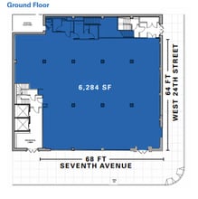 245 Seventh Ave, New York, NY à louer Plan d’étage– Image 1 sur 2