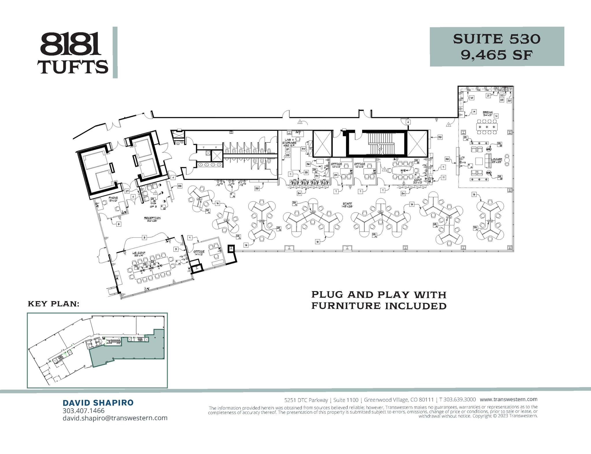 8181 E Tufts Ave, Denver, CO à louer Plan d’étage– Image 1 sur 4