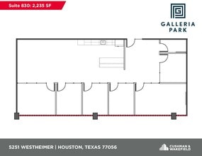5251 Westheimer Rd, Houston, TX à louer Plan d’étage– Image 1 sur 1