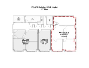156-160 E Market St, Indianapolis, IN à louer Plan d’étage– Image 1 sur 3