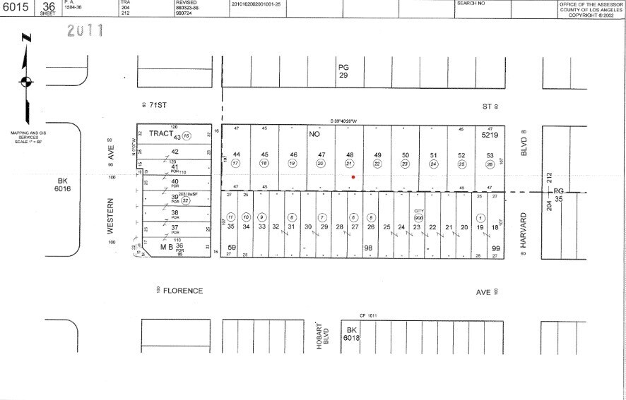 1725 W Florence Ave, Los Angeles, CA à vendre - Plan cadastral – Image 2 sur 7
